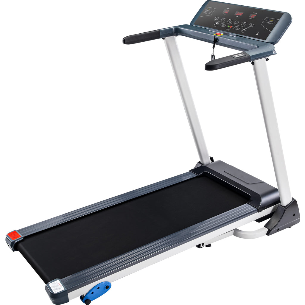 Black Folding Treadmill Electric Motorized Running Machine with Bluetooth, Speakers and 3 Incline Options