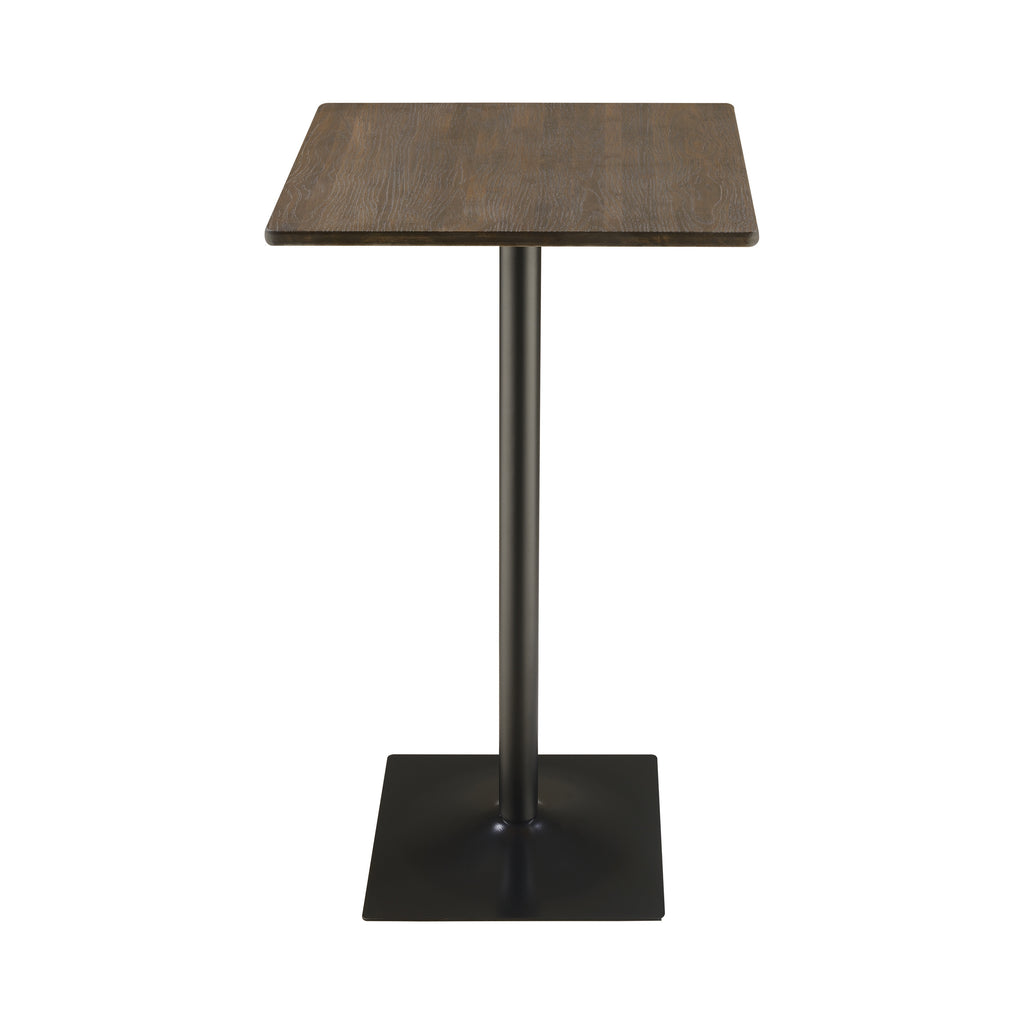 Dark Slate Gray Coaster 100730 | Industrial Solid Wood Desktop Square Matte Black Bar Table Restaurant Bar Cafe