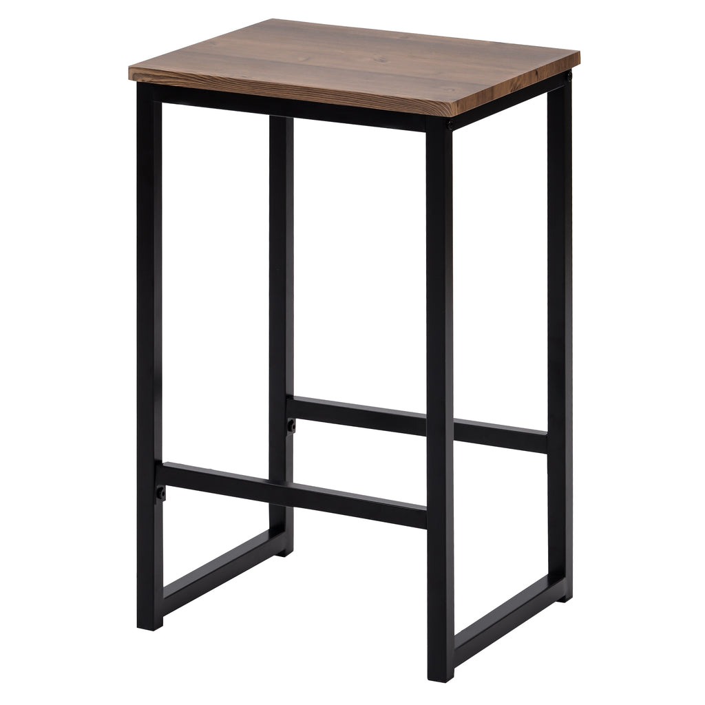 3 Counts - Modern Pub Set with Rectangular Table and Bar Stools - Black Stool