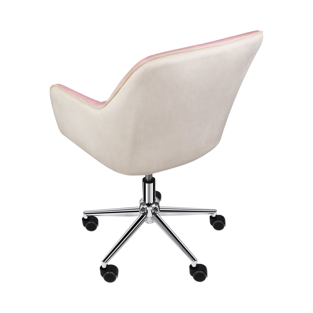 Gray Modern Vanity  Desk Chair Upholstered Adjustable Swivel
