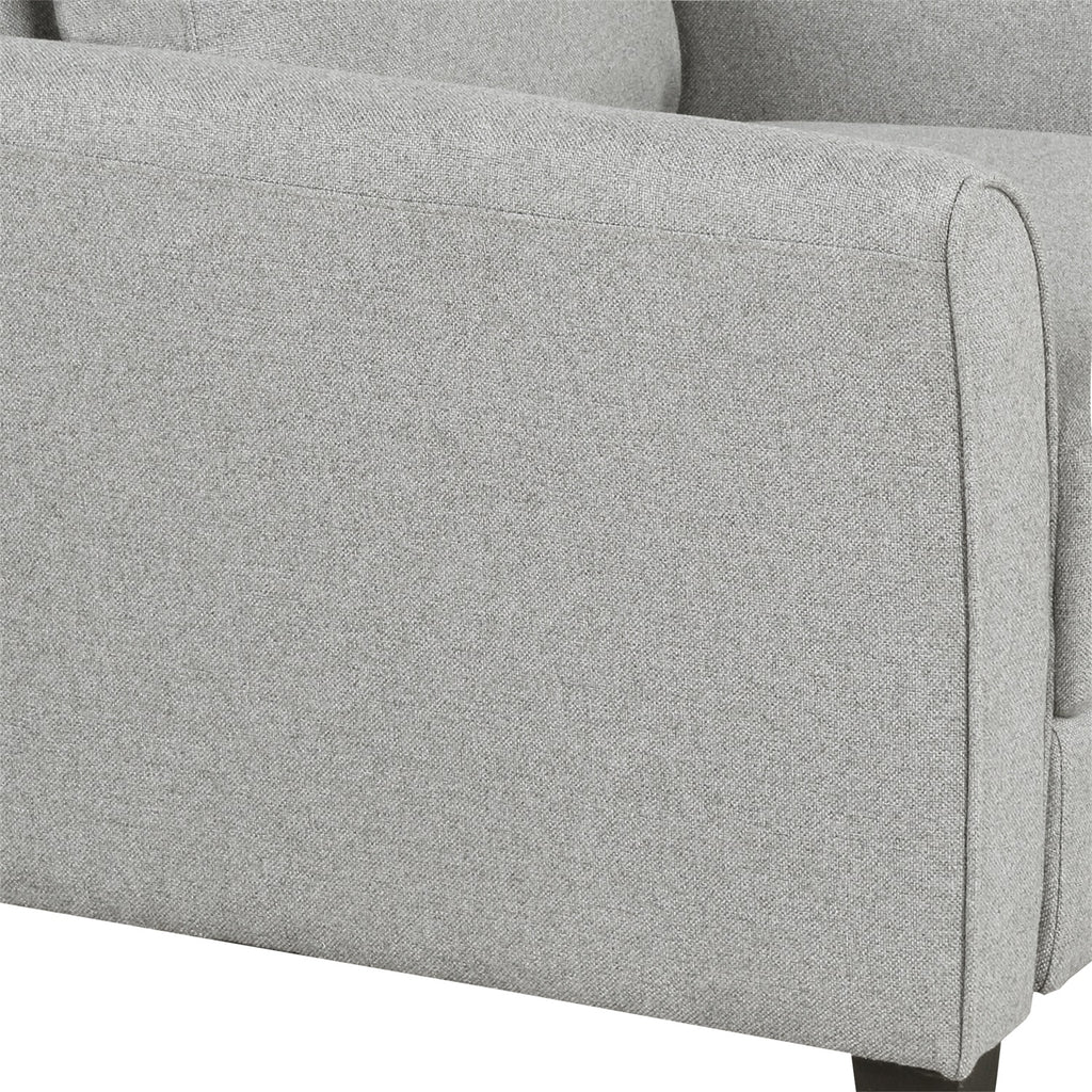 Dark Gray Upholstered Accent Chair Living Room Furniture Armrest Single Sofa