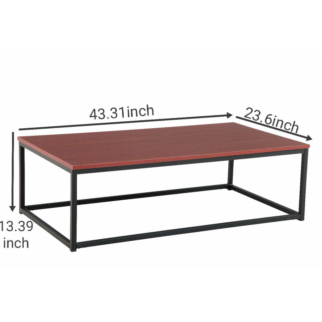 Coffee Table Dining Table - Red Brown - Size