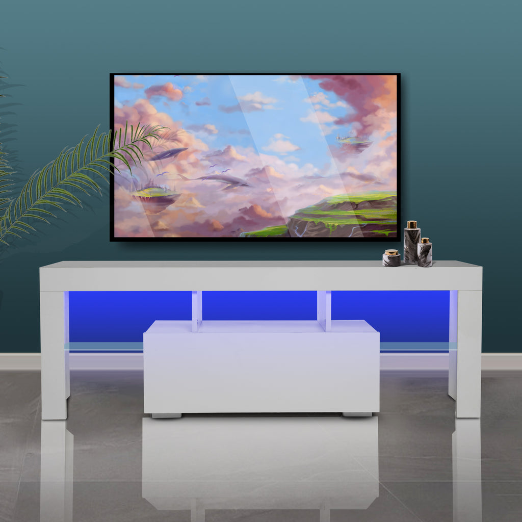 Dim Gray Marden LED Light TV Stand, Color