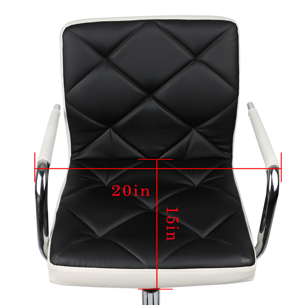 Black Comfortable Mid Back Modern Adjustable Swivel Home Office Chair Desk Chair Computer Chair w/Armrest Multi Color