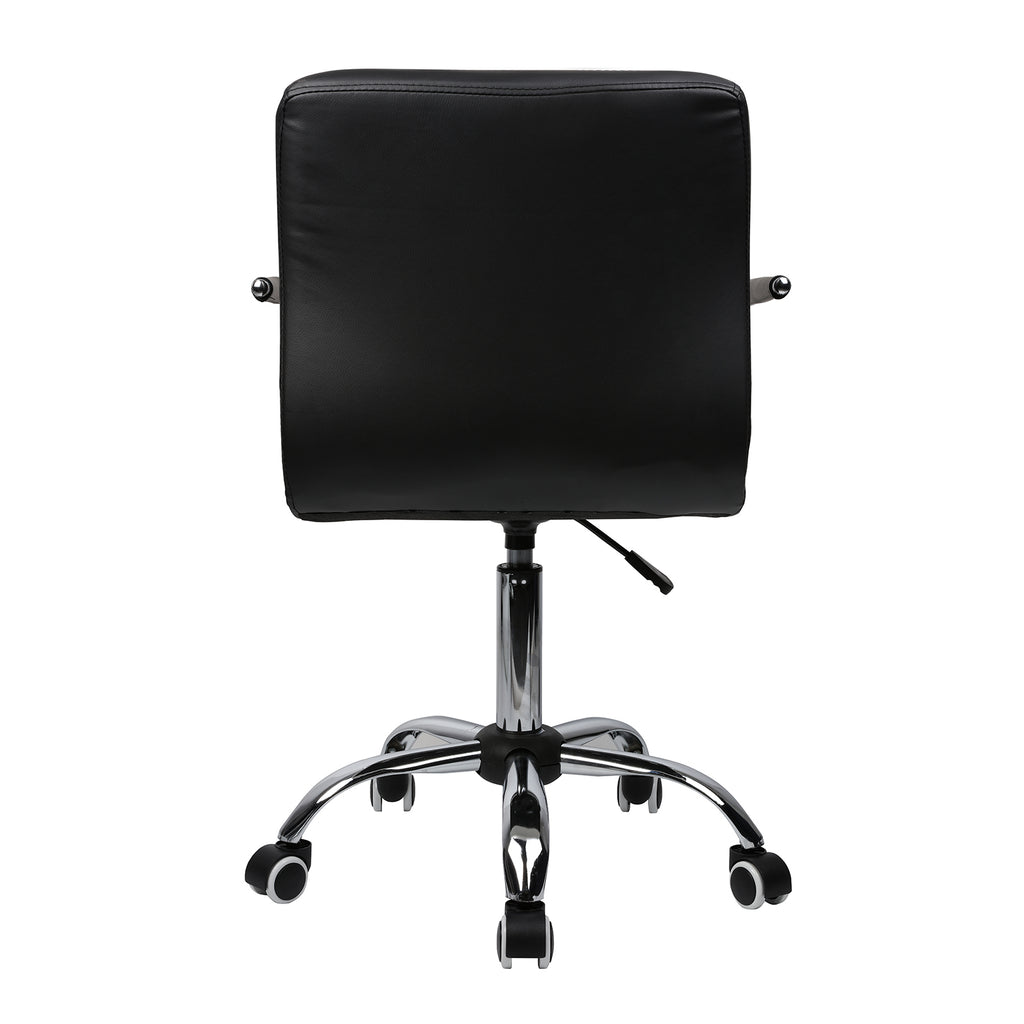 Black Comfortable Mid Back Modern Adjustable Swivel Home Office Chair Desk Chair Computer Chair w/Armrest Multi Color