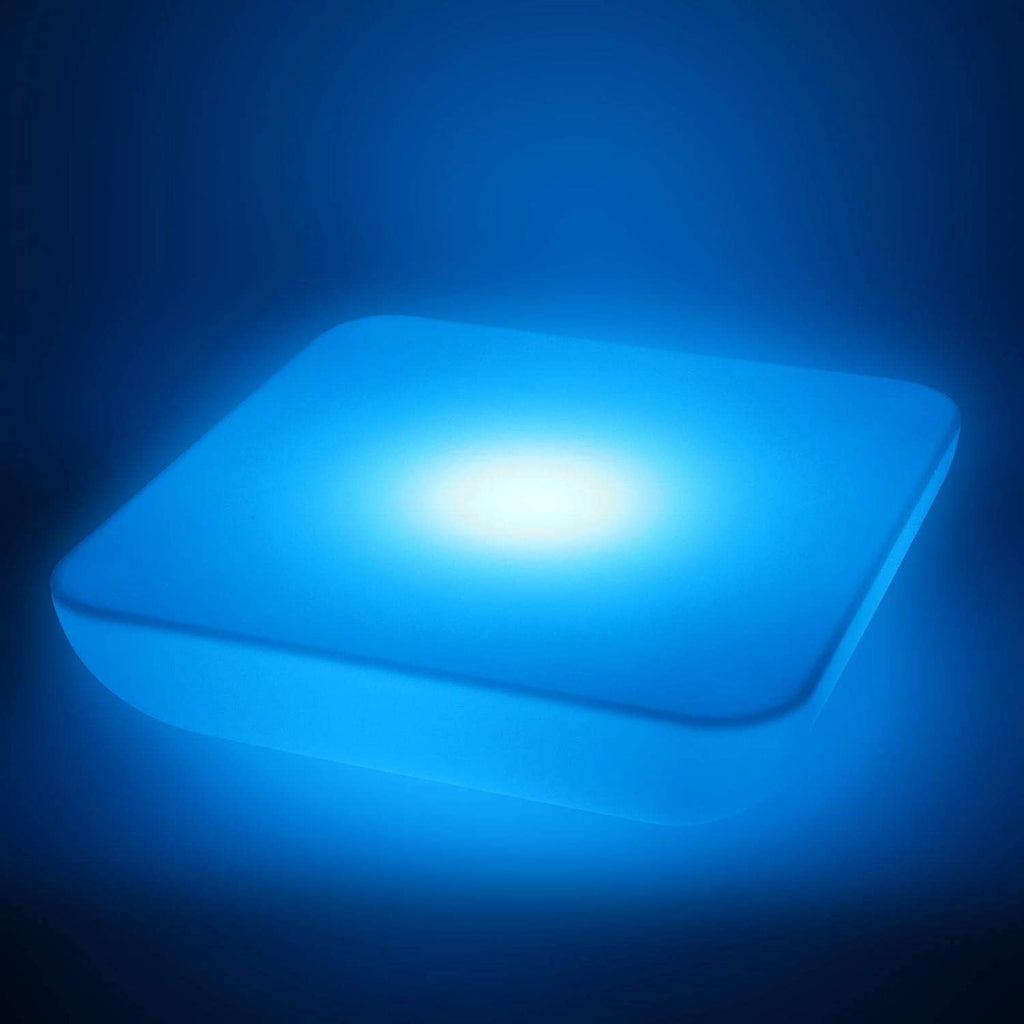 Medium Turquoise 16 Color Changing LED Table Top, Light Up Cube Ball Night Light Serving Tray