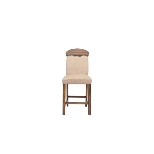 Gray 2"H- Maurice Counter Height Chair Linen & Oak, 2 Counts