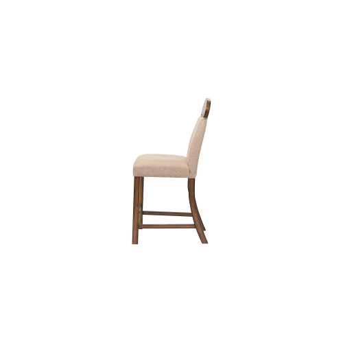 Rosy Brown 2"H- Maurice Counter Height Chair Linen & Oak, 2 Counts