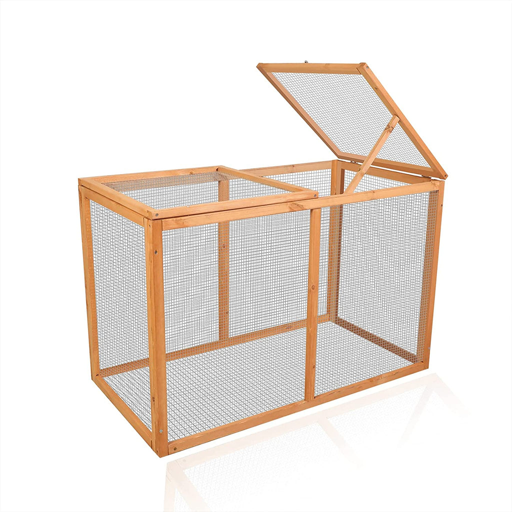 Dark Salmon Wooden Pet Extreme Hen House Chicken Rabbit Hutch Pet Cage Wood Small Animal Poultry Outdoor Cage