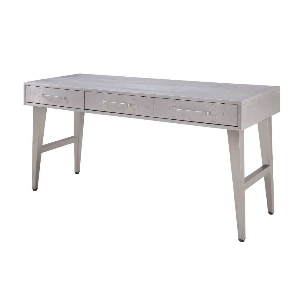 Brancaster Metal Desk With 3 Storages Aluminum BH92426