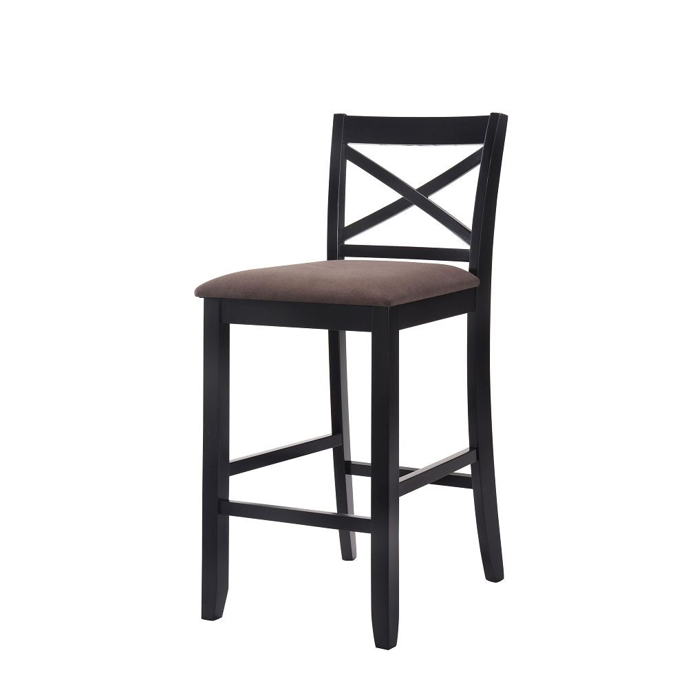 Armless Bar Chair in Fabric & Black