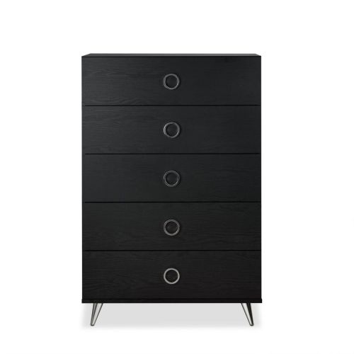 Black Elms Rectangular Chest With 5 Drawers