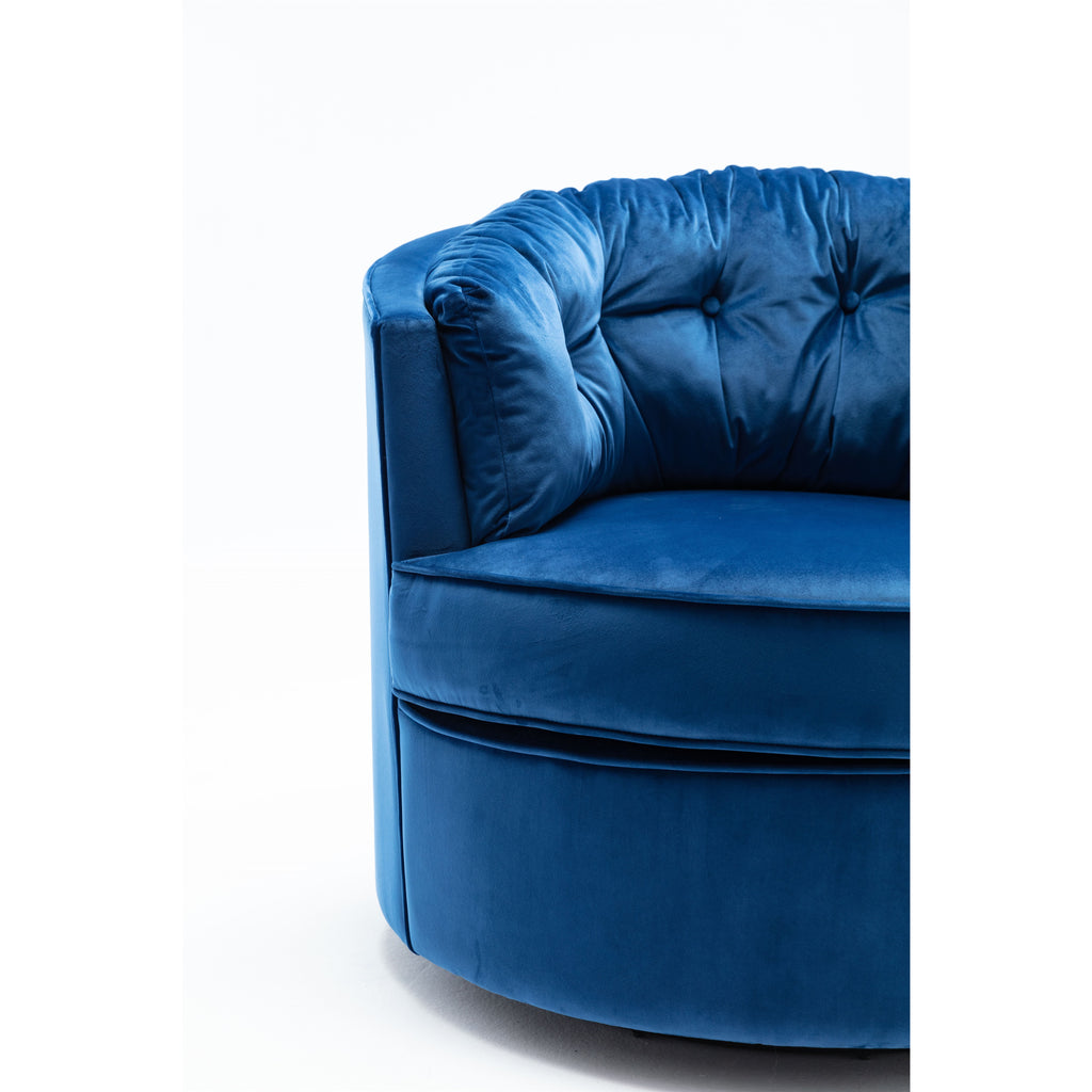 Midnight Blue Modern Swivel Accent Chair Barrel Chair Leisure Chair for Living Room