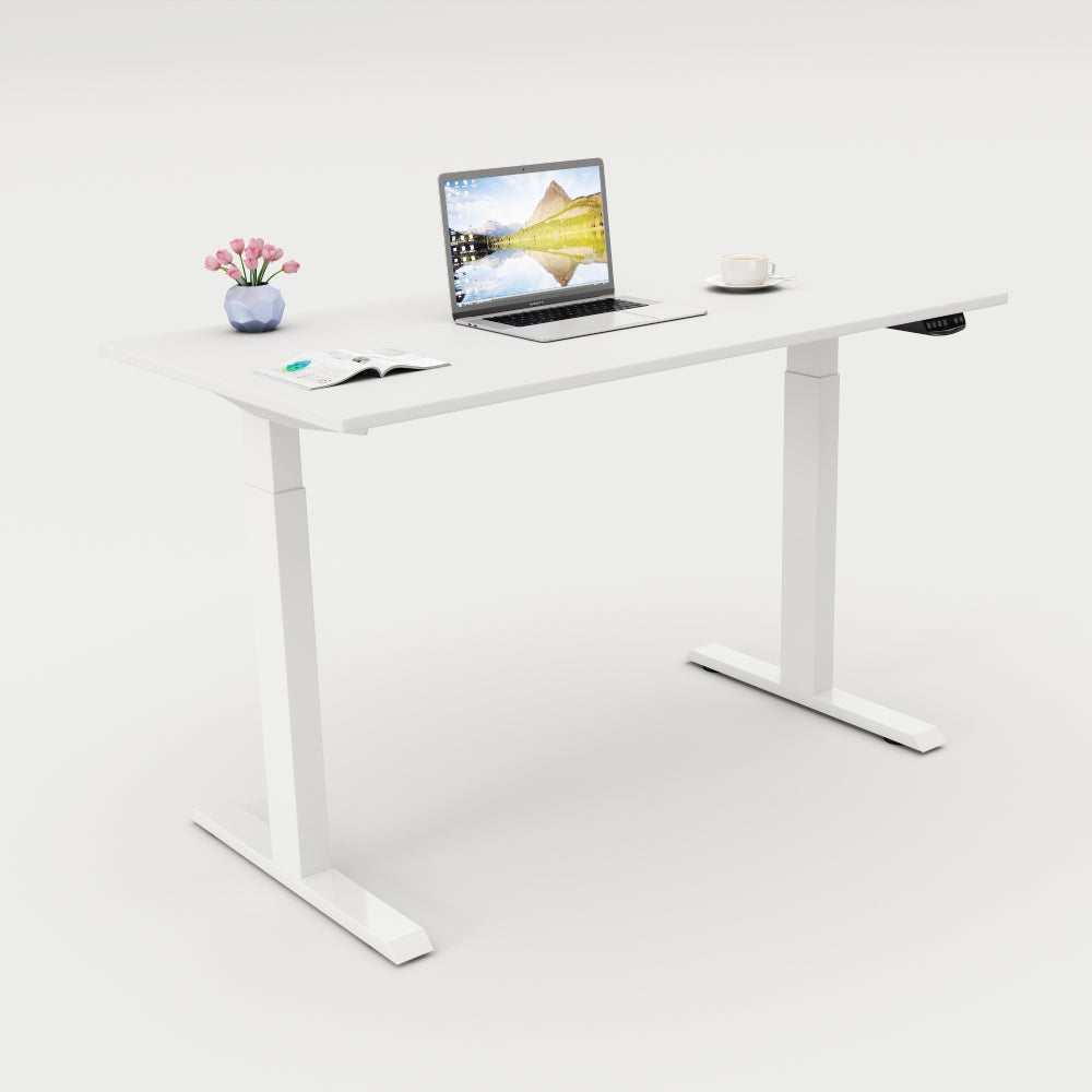 Tan Electric Height Adjustable Standing Desk for Home Office BH4902315