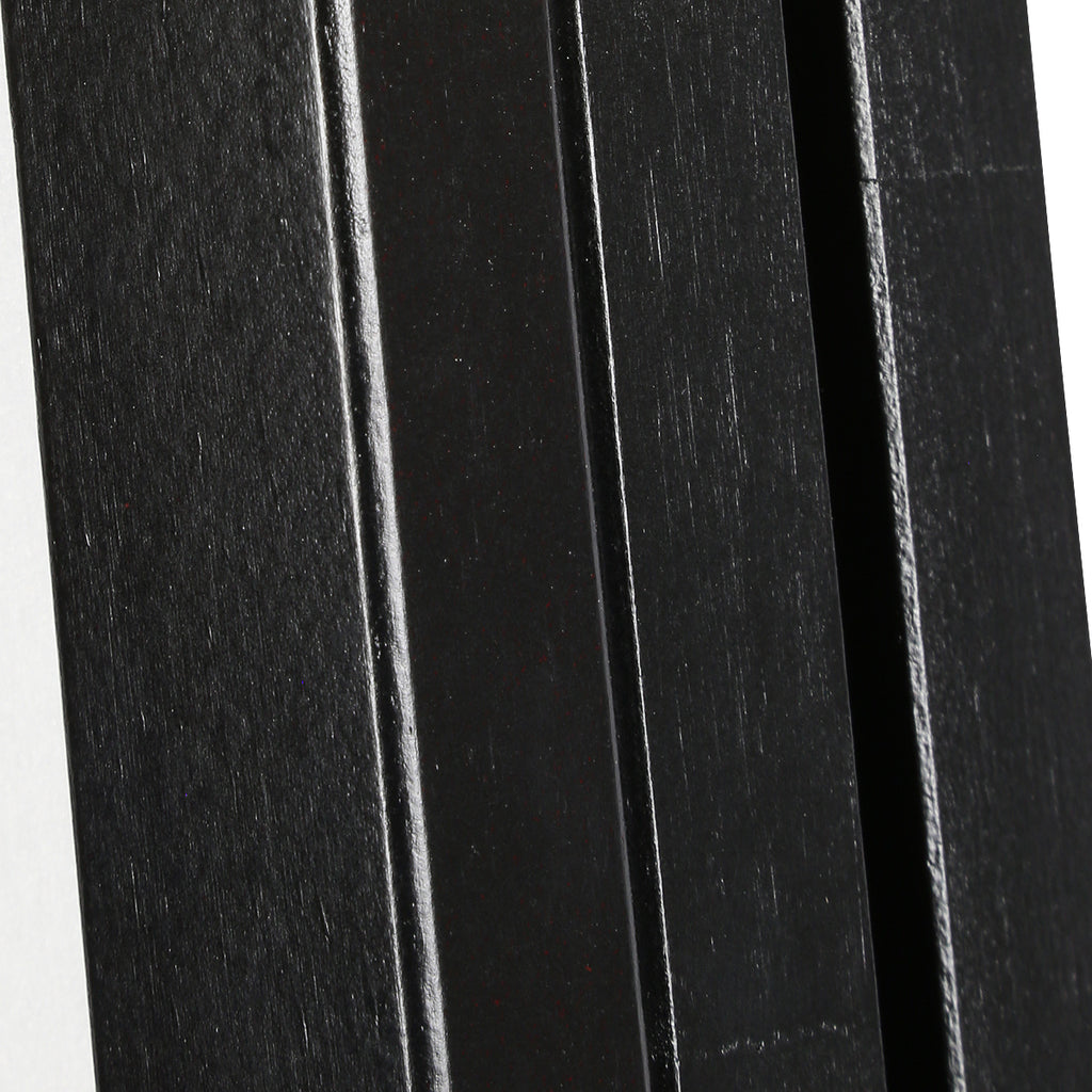 Black Oriental Folding Room Divider Screen Hardwood Shoji Screen Room Separator Partition Wall Double Cross Black 3 Panels