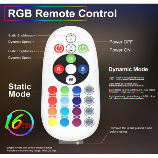 White Smoke LED Chair Pub Club Lounge Party Seat 16 RGB Colors Change Remote Control