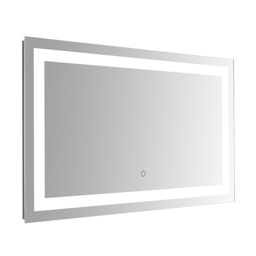 Gray 40"x24"LED Lighted Bathroom Wall Mounted Mirror with High Lumen+Anti-Fog Separately Control+Dimmer Function