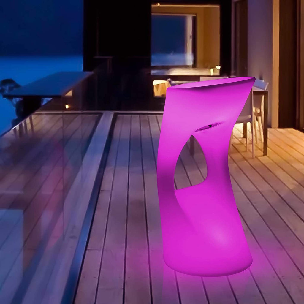 Orchid 16 Color Changing LED Light Up Furniture Bar Stool Chair(Bar Stool One Piece)