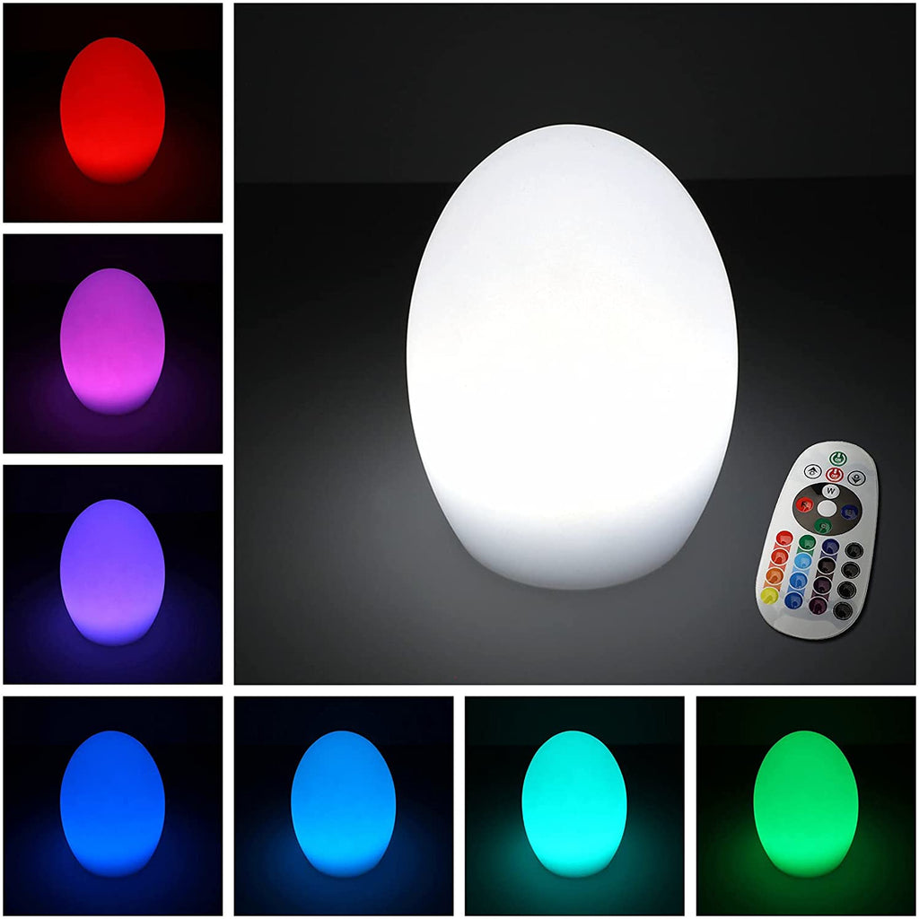 Ghost White Egg Shaped LED Table Lamp 16 Color Mode