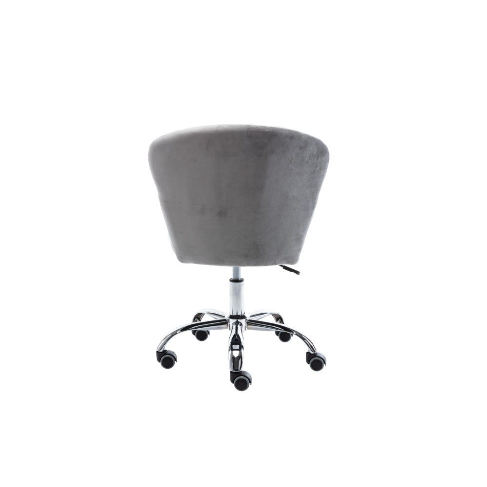 Dim Gray Computer Chair Task Chair Comfortable Swivel Chair and Mid- Back with Wheels