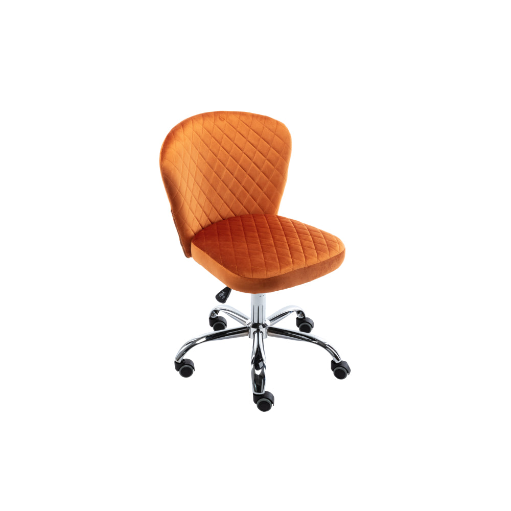 Chocolate Computer Chair Task Chair Comfortable Swivel Chair and Mid- Back with Wheels
