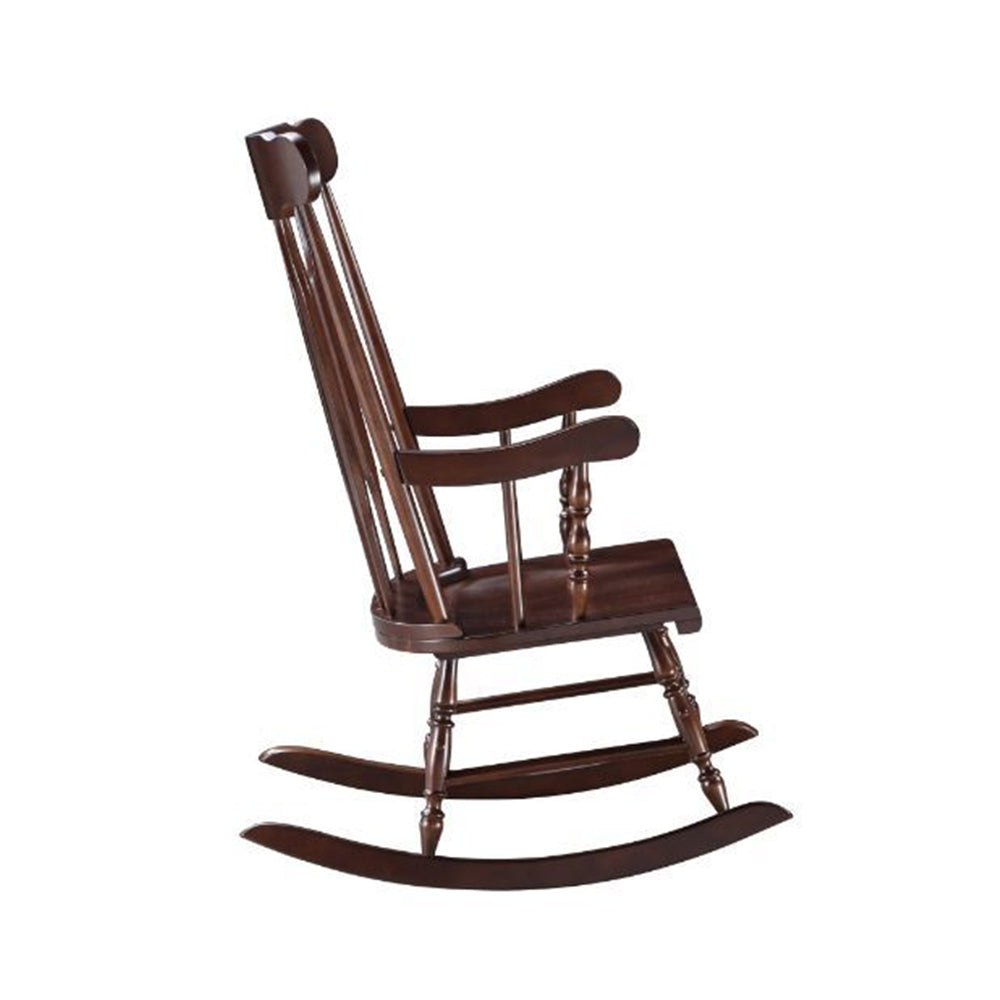 Raina Wooden Rocking Chair Living Room Cappuccino Finish BH59934