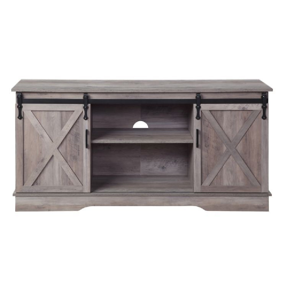 Bennet TV Stand With 2 Doors Gray Finish