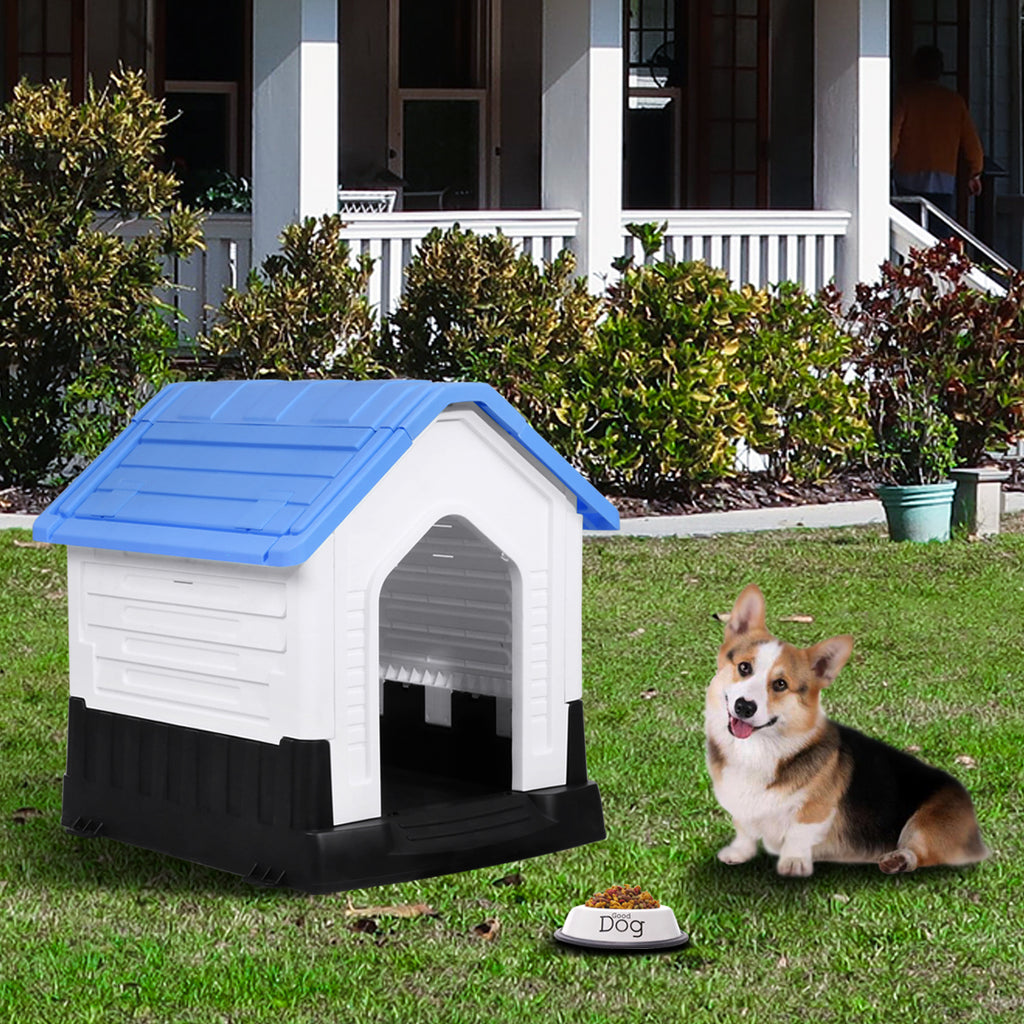 Cornflower Blue Up to 30lb,Plastic Dog Puppy House 26 .5 H Inch(Pink/Blue)