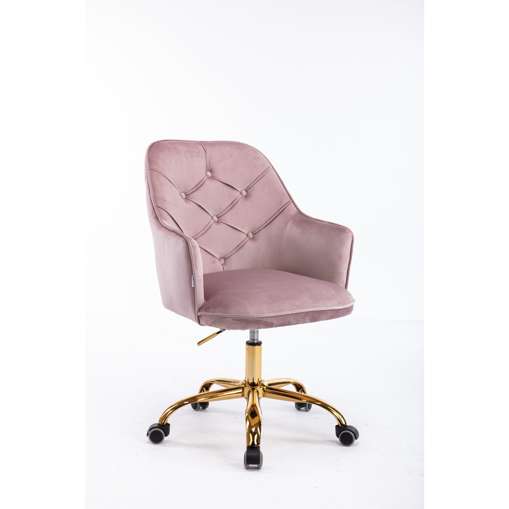 Rosy Brown Velvet Swivel Shell Chair for Living Room, Office Chair, Modern Leisure Arm Chair