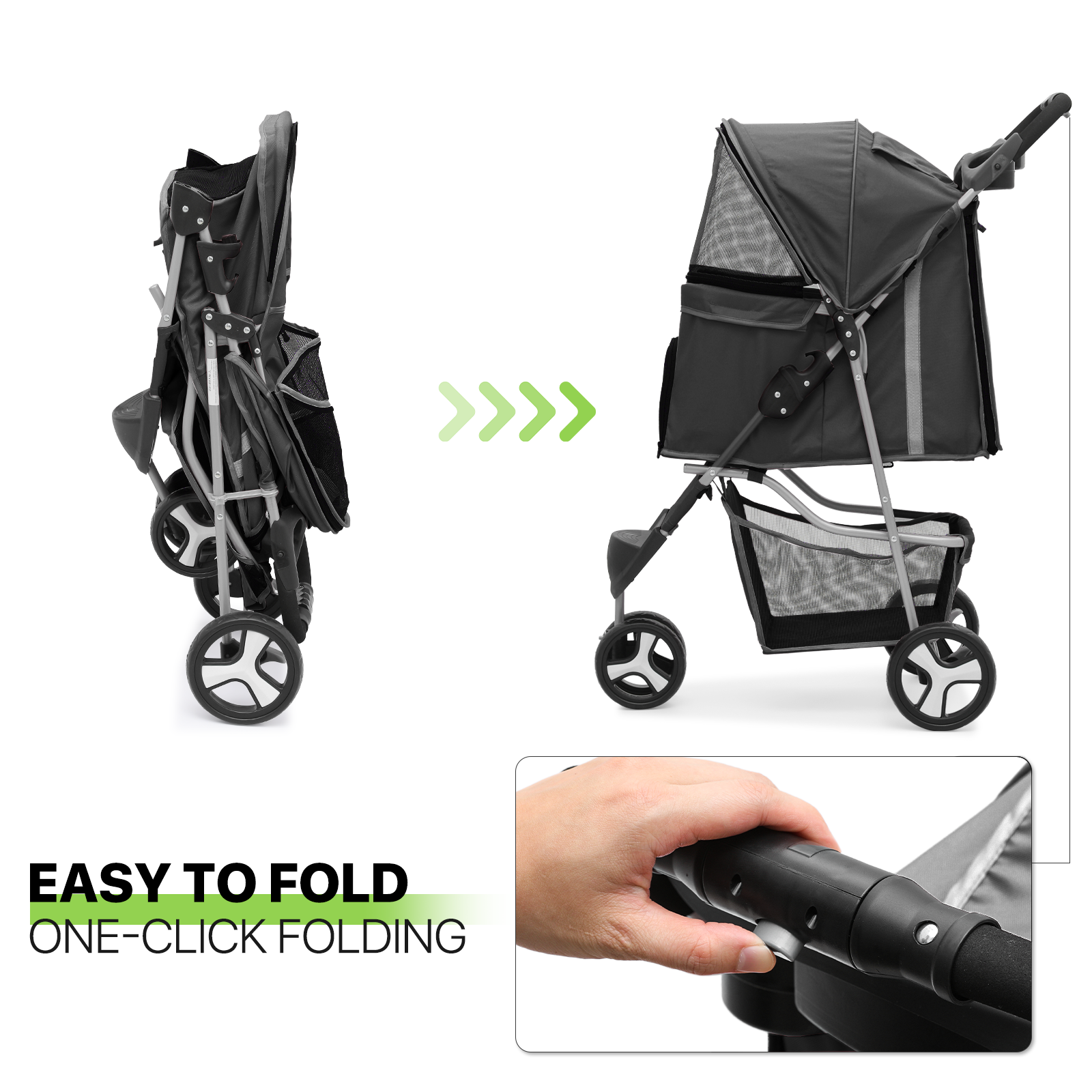 how to fold a dog stroller Pet Stroller – BringHome Furniture