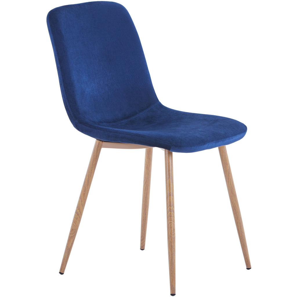 4 Counts - Dinning Chair Modern Style Simple Structure Easy Installation Blue