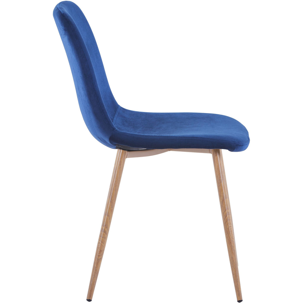 4 Counts - Dinning Chair Modern Style Simple Structure Easy Installation Blue Size