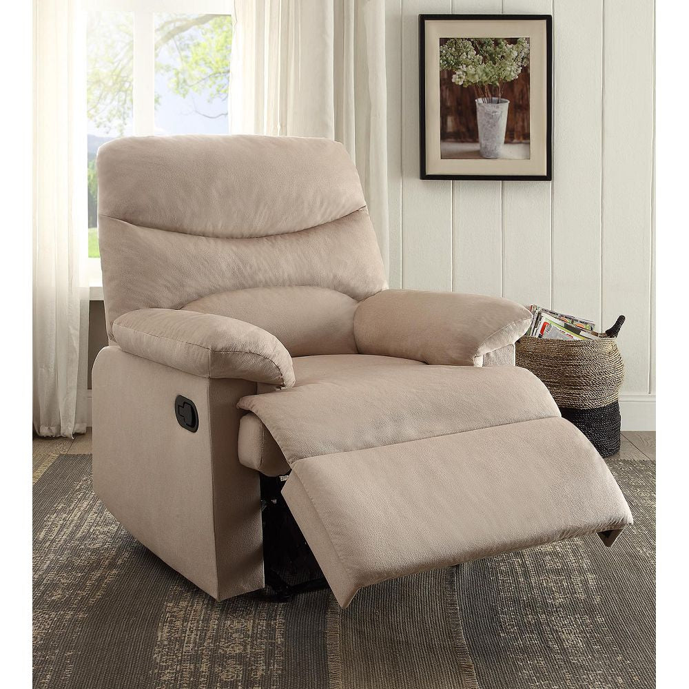 Recliner (Motion) Tight Seat & Back Cushion Woven Fabric Beige