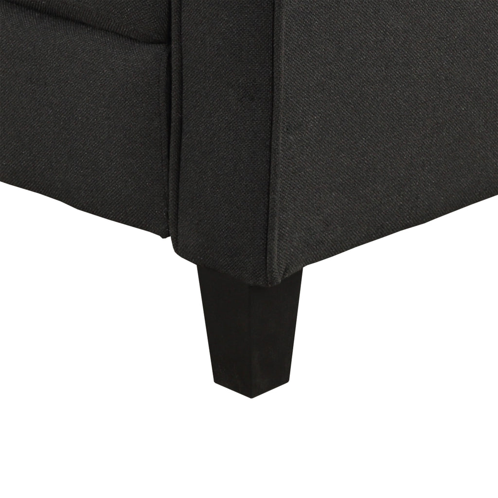 Dark Slate Gray Upholstered Accent Chair Living Room Furniture Armrest Single Sofa