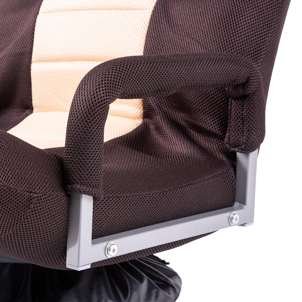 Dark Slate Gray Swivel Video Rocker Gaming Chair Adjustable 7-Position Floor Chair Folding Sofa Lounger