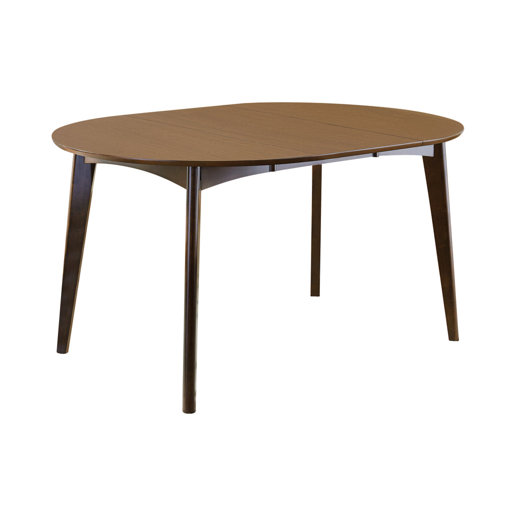 Dim Gray Coaster 105361 | Modern Oval Wood Dining Table_Dark Walnut