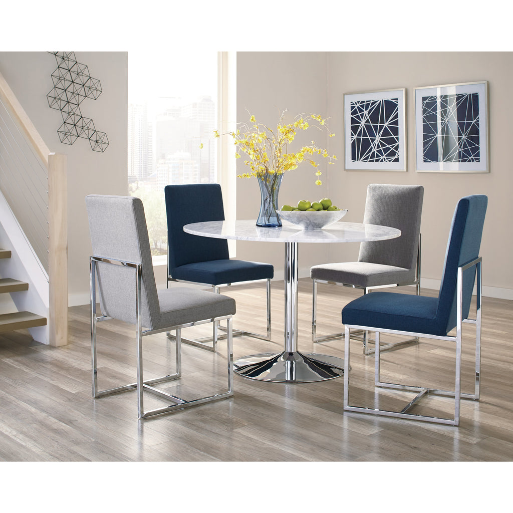 Dark Slate Gray Coaster 107143 | Geometric Frame Upholstered Side Chairs Set Of 2