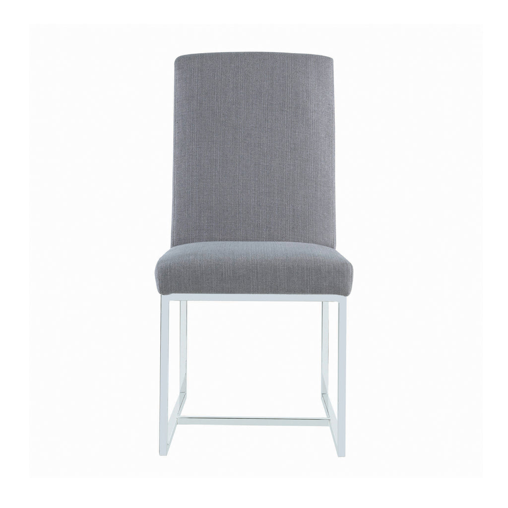 Slate Gray Coaster 107143 | Geometric Frame Upholstered Side Chairs Set Of 2