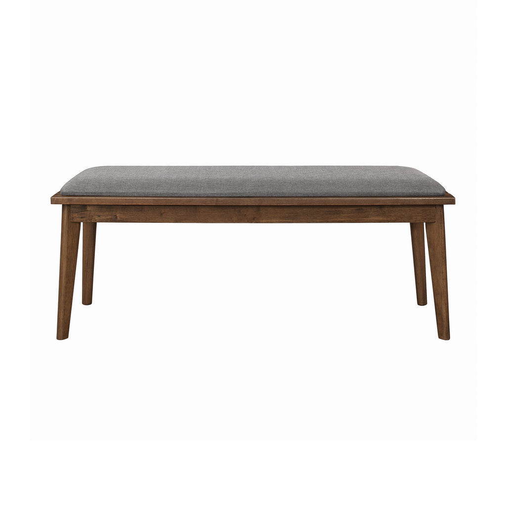 Dark Olive Green Coaster 108083 | Mid-century Upholstered Angled Legs Dining Bench
