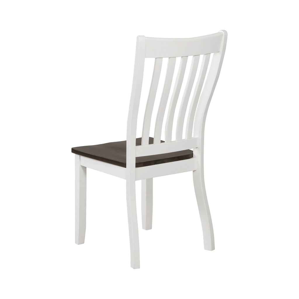 Lavender Coaster 109542 Slat Back Dining Side Chairs Espresso And White - 2 Count