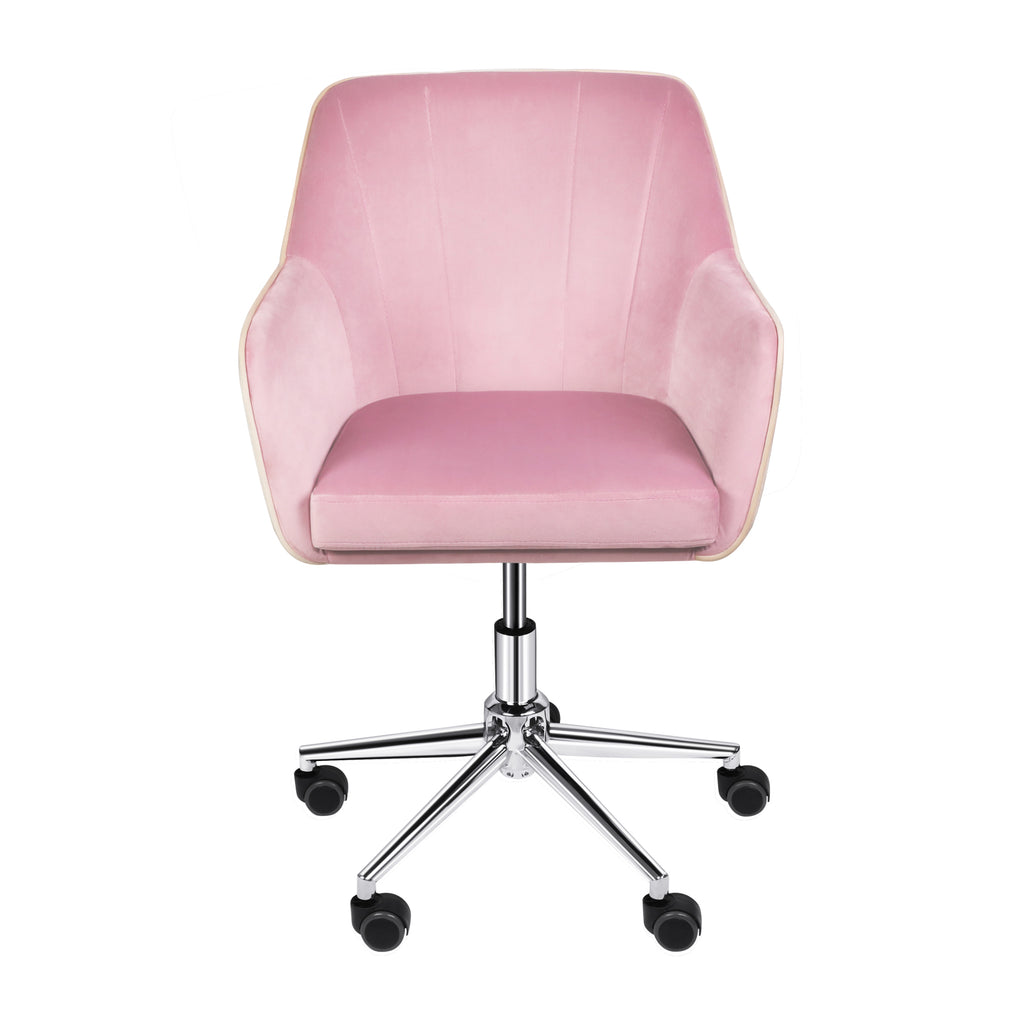 Dim Gray Modern Vanity  Desk Chair Upholstered Adjustable Swivel
