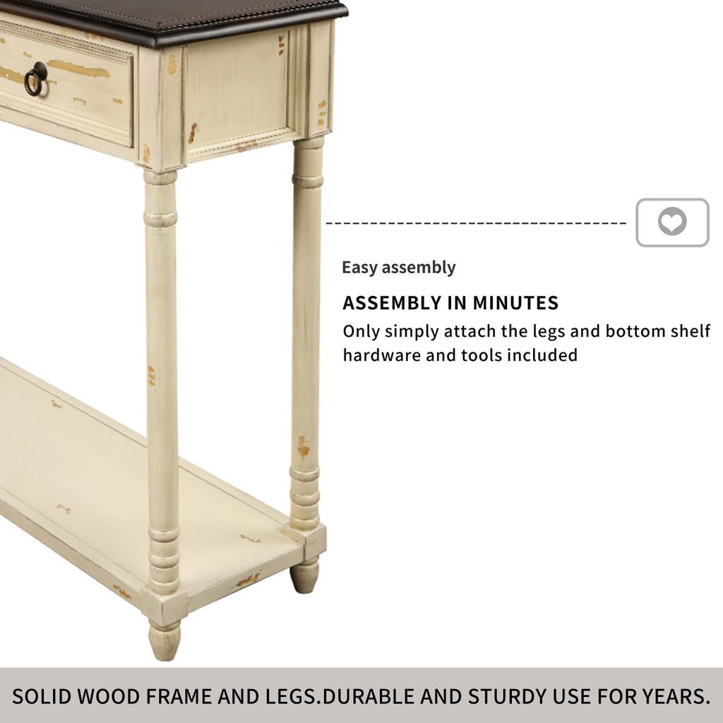 Snow Luxurious Exquisite Console Table  with Drawers