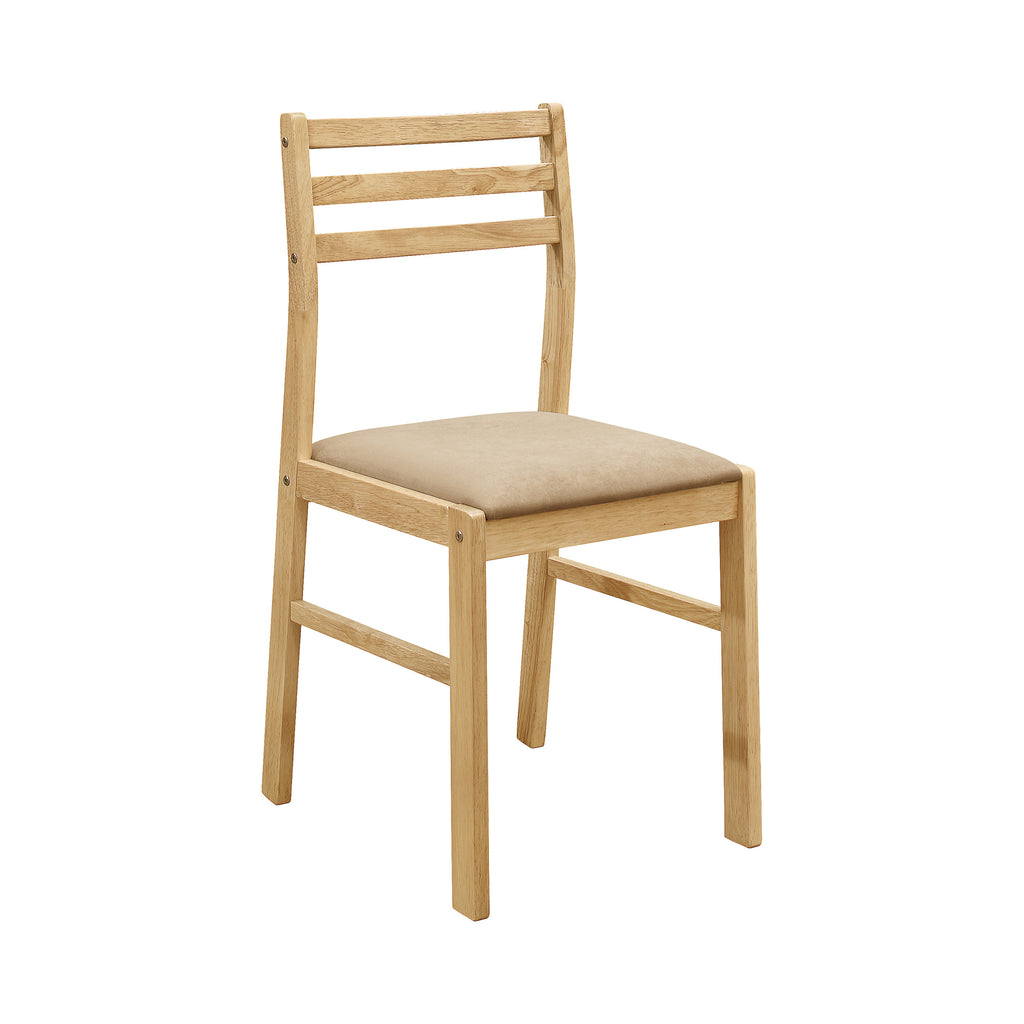 Dark Khaki Coaster 130006 | Set Of 3 Foldable Table + Counter Chairs Dining Set Natural