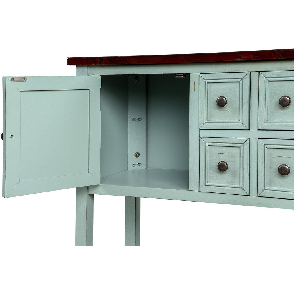 Slate Gray Cambridge Series Buffet Sideboard Console Table with Bottom Shelf & Storage