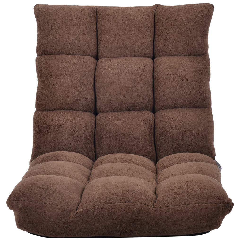 Dark Olive Green Fabric Upholstered Folding Lazy Sofa Chair Floor Sofa Chair Five Angle Adjustable