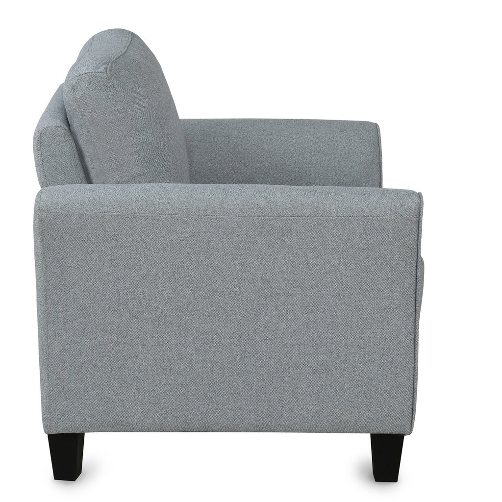 Light Slate Gray Upholstered Accent Chair Living Room Furniture Armrest Single Sofa
