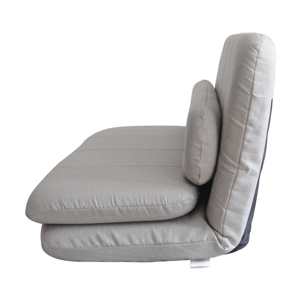 Dark Gray Floor Chair Adjustable Foldable Sofa Bed Restroom Floor Mattress Recliner Sofa and Pillow