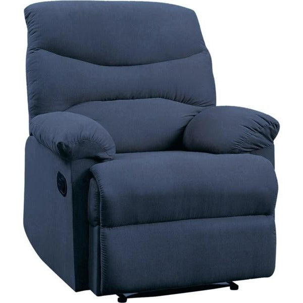 Recliner (Motion) Tight Seat & Back Cushion Woven Fabric Blue