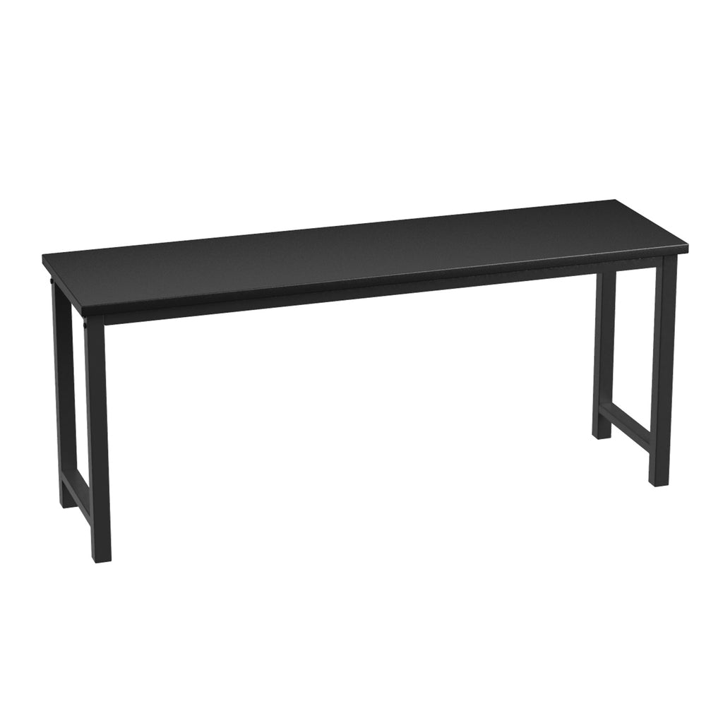 3 Counts - Farmhouse Kitchen Table Set with Two Benches Dining Room - Black Bench