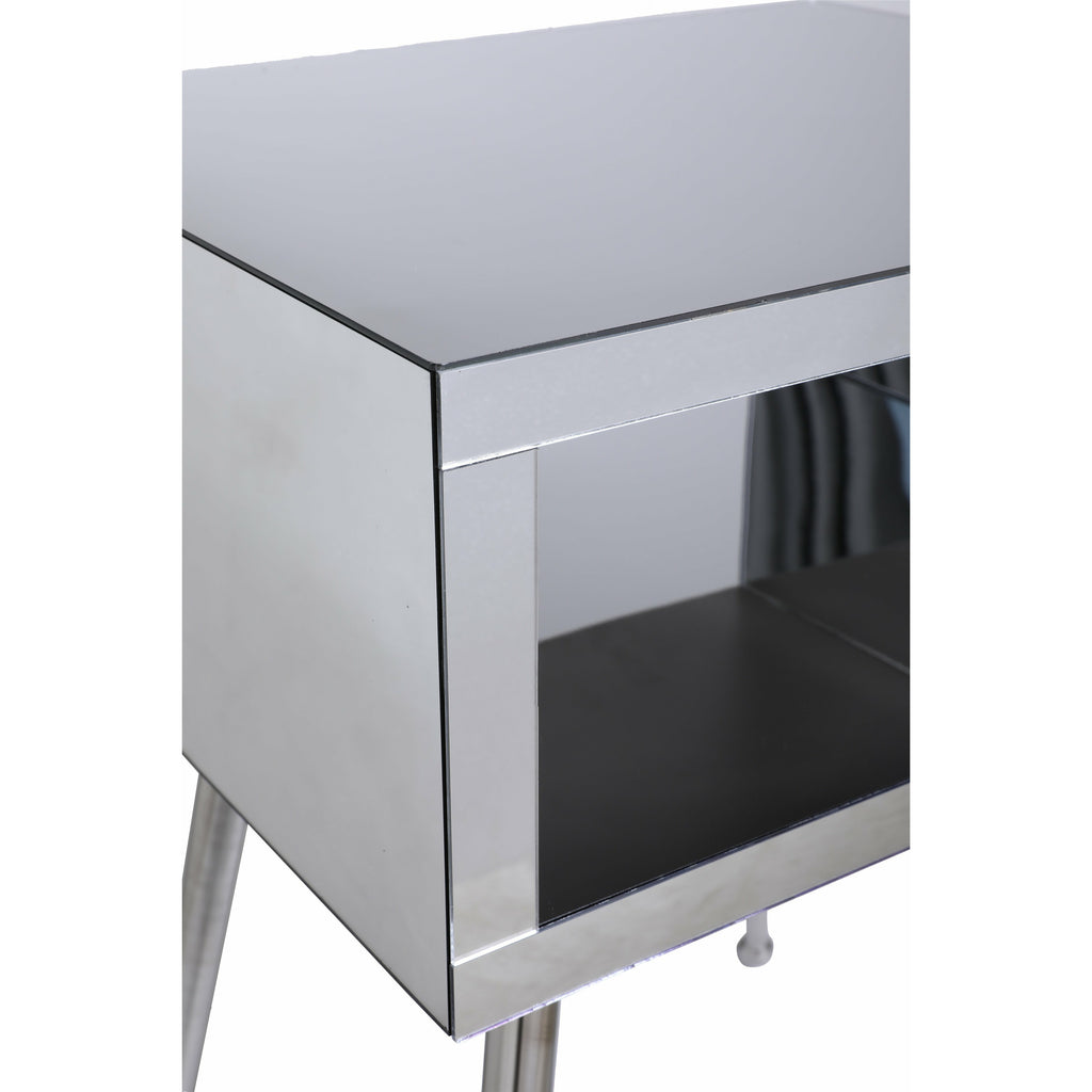 Gray Acrylic Mirror Night Stand Multiple Color